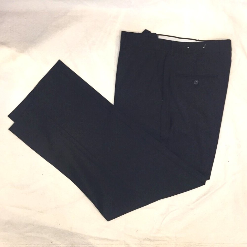 ELITE by Eddie Domani ~Men's Size 34/30 ~Black Dress Pants NEW Designed in Italy